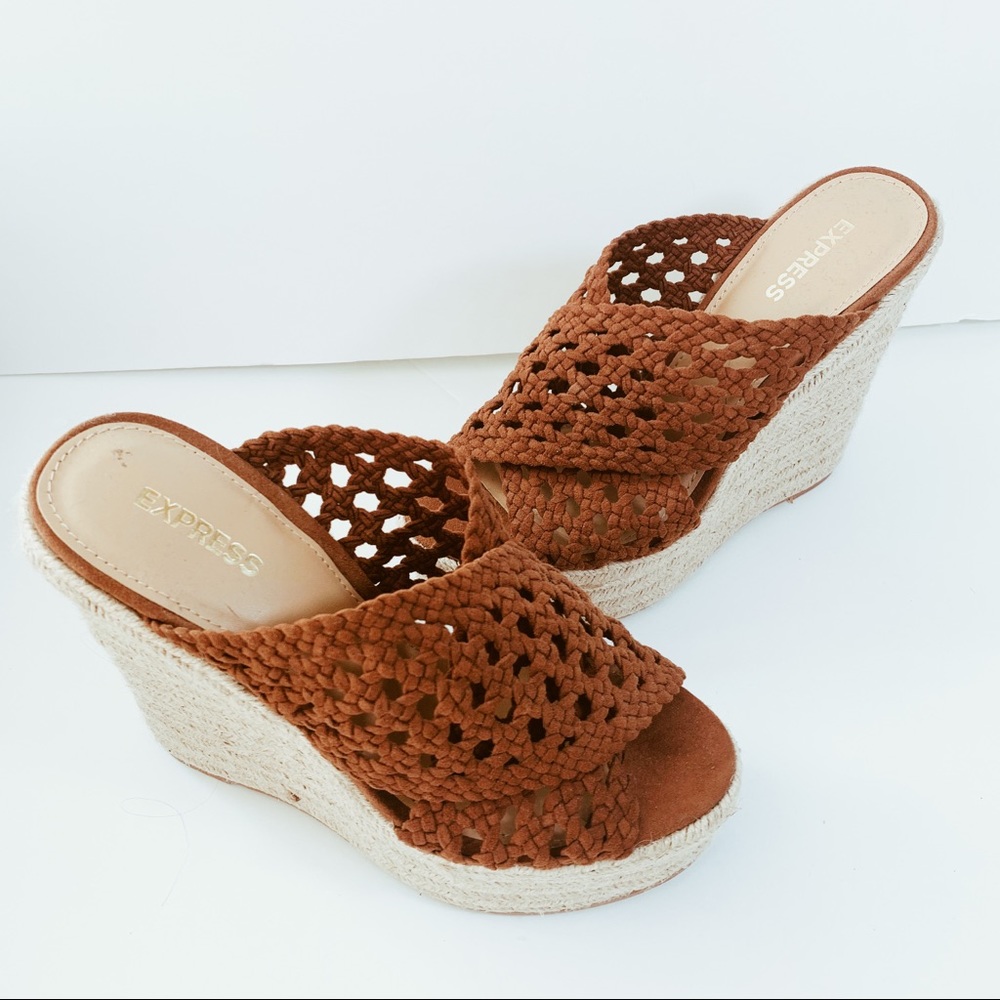 Express Wedge Brown Sandals